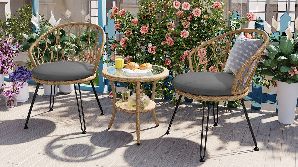 Outdoor Rattan Patio Seating Set