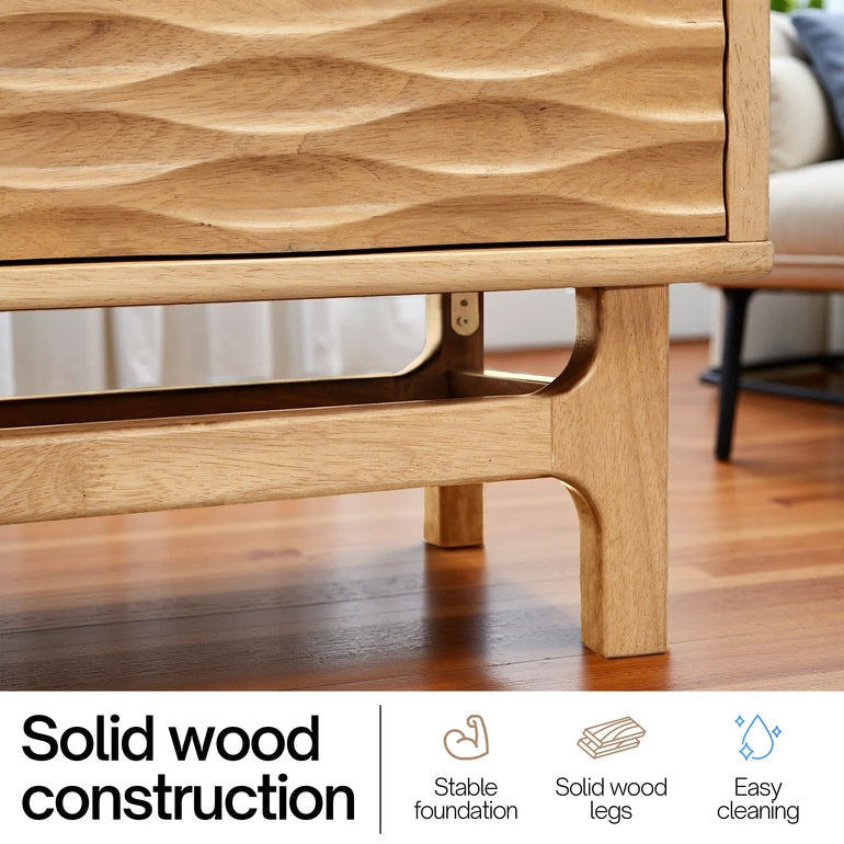 Acacia Elara Solid Wood TV Stand with Storage