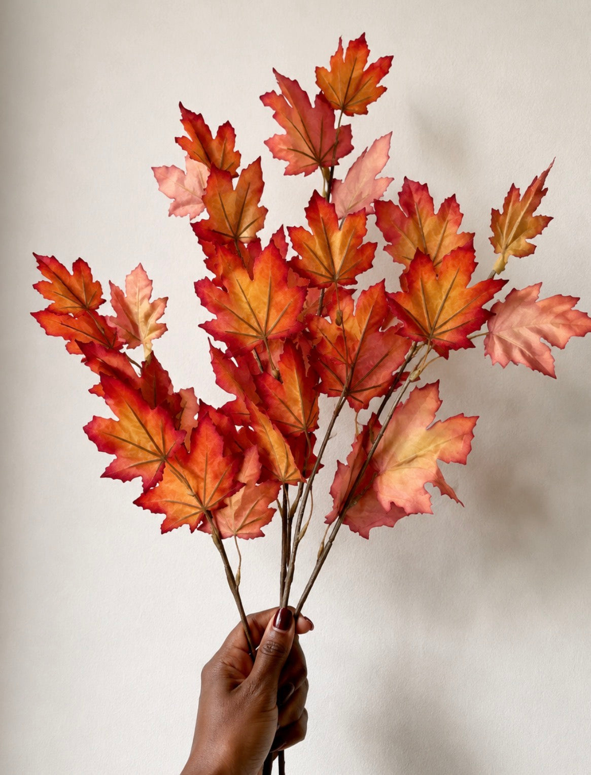 Artificial Autumn Maple Leaf Stems