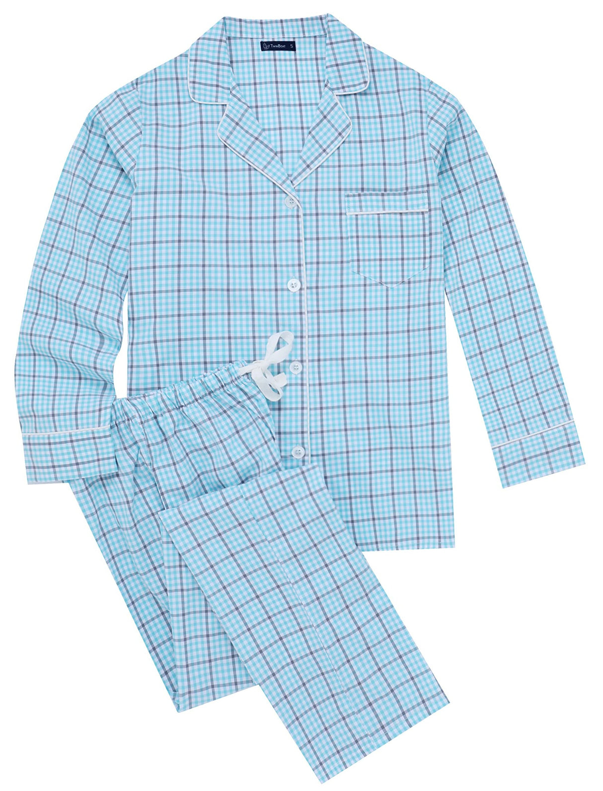 Womens Poplin Pajama Set