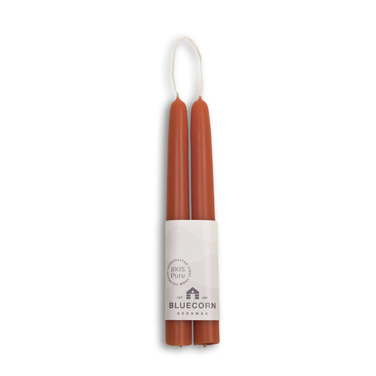 Beeswax Taper Candles - Hand-Dipped - 1 Pair