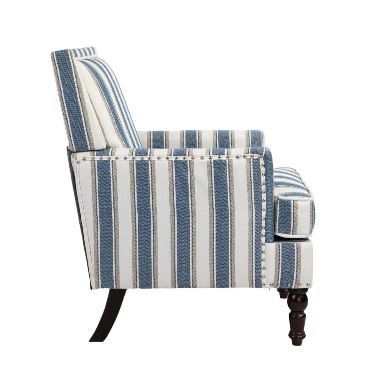 Ocean Stripe Upholstered Accent Chair