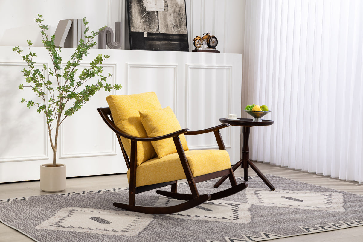 Mid Century Modern Accent Chairs Comfy Upholstered Glider Arm Chair