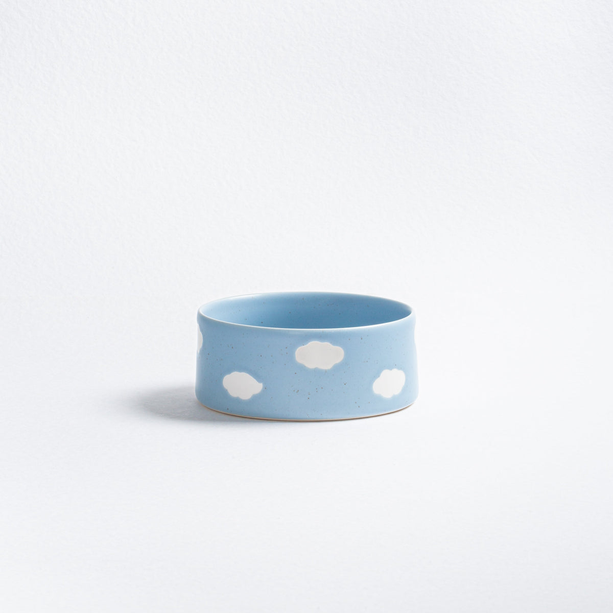 Set of 2 Blue Large stoneware ceramic Pet Bowls — Cloud Collection