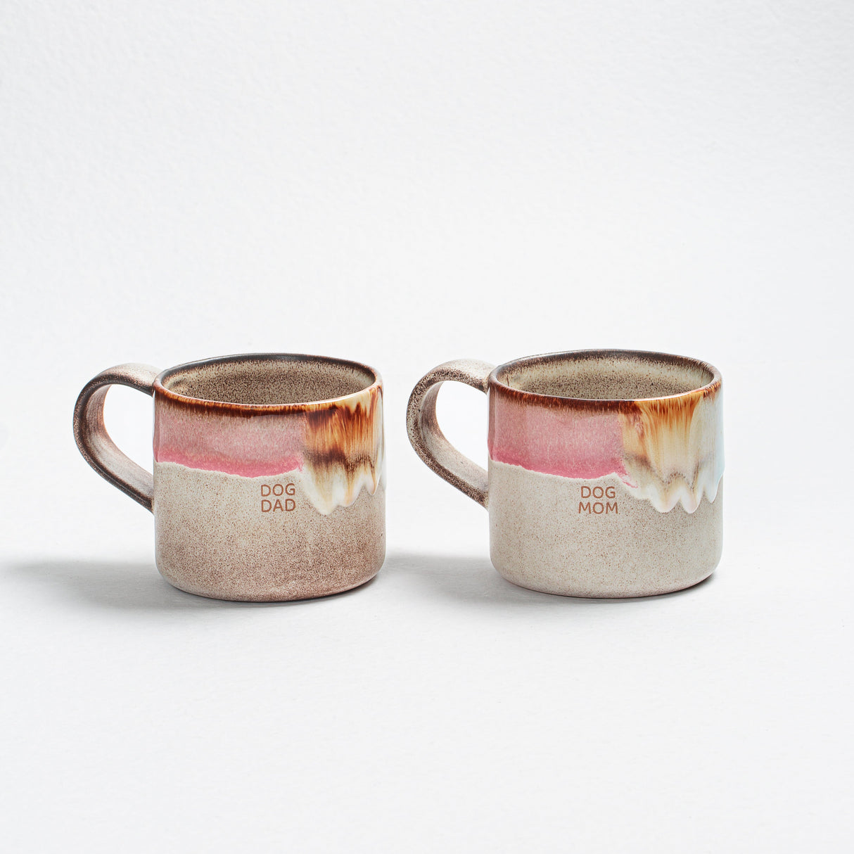Dog Mom & Dad Stoneware Ceramic Mugs, 12.2oz, Set of 2