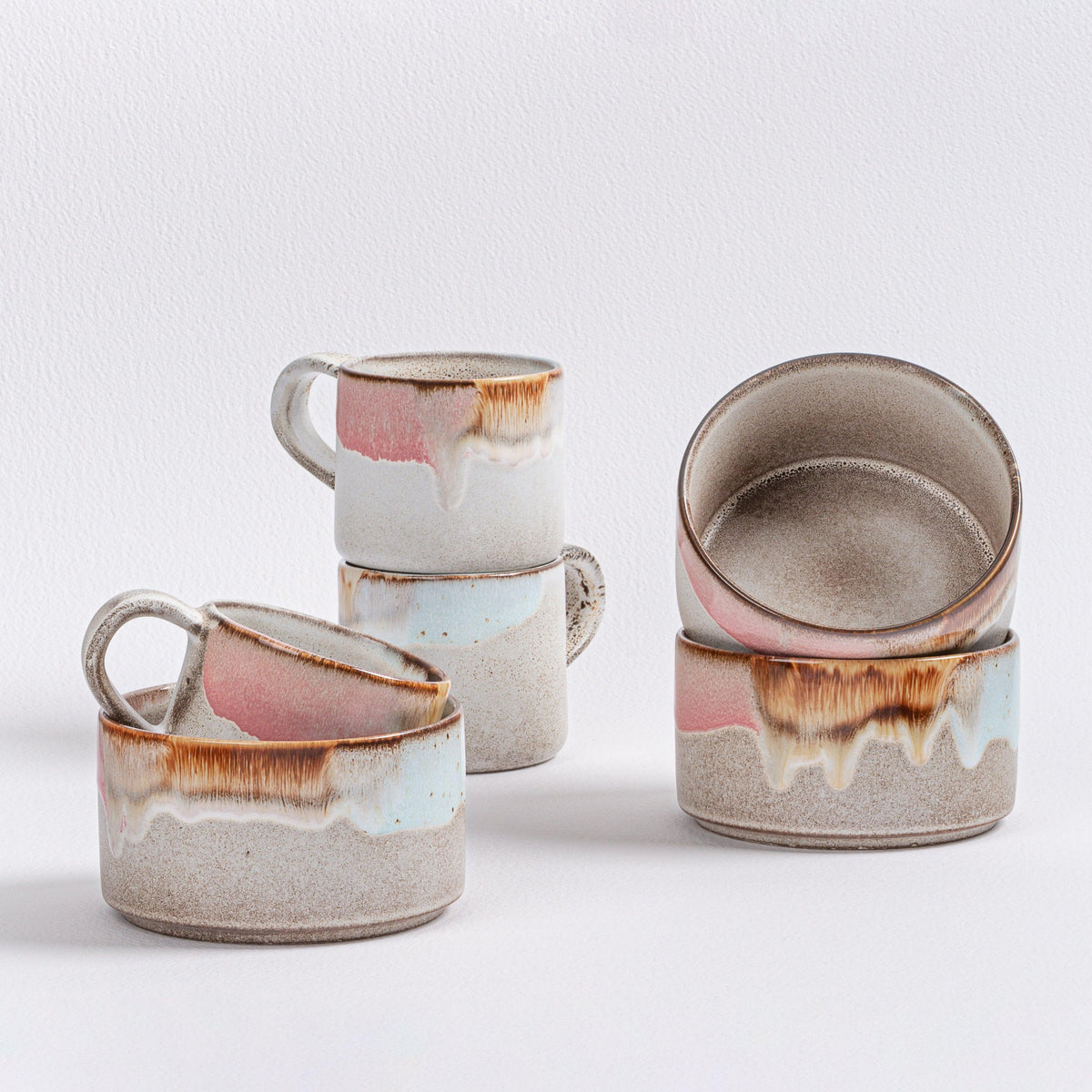 Bowl 5.1" stoneware ceramic — Melting Ice Cream Collection