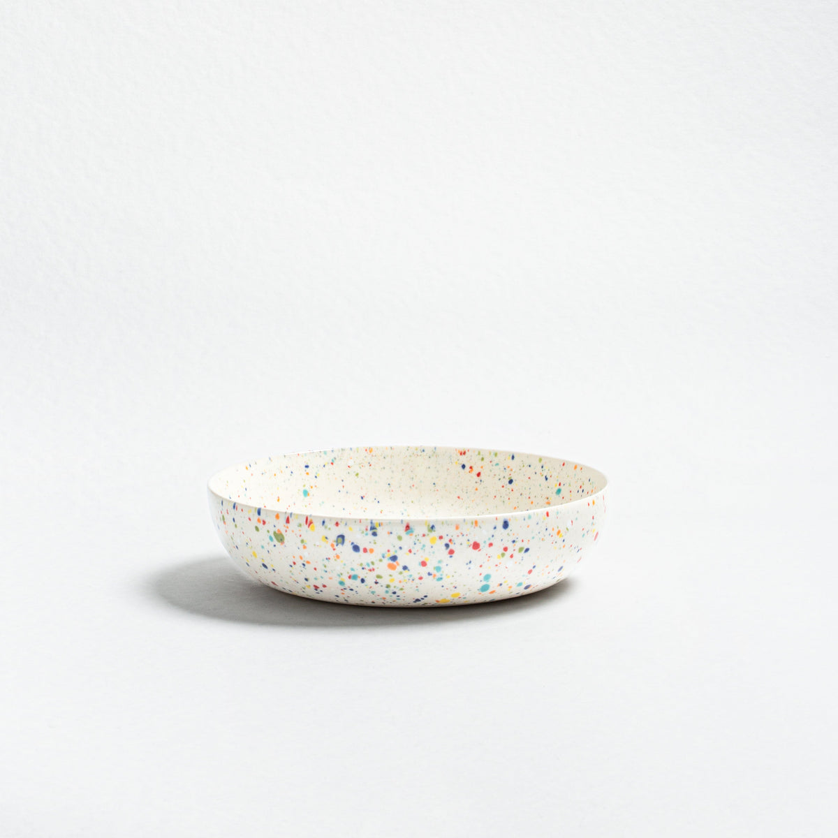 Set of 6 White Pasta Plates 8.3" stoneware ceramic — Party Collection