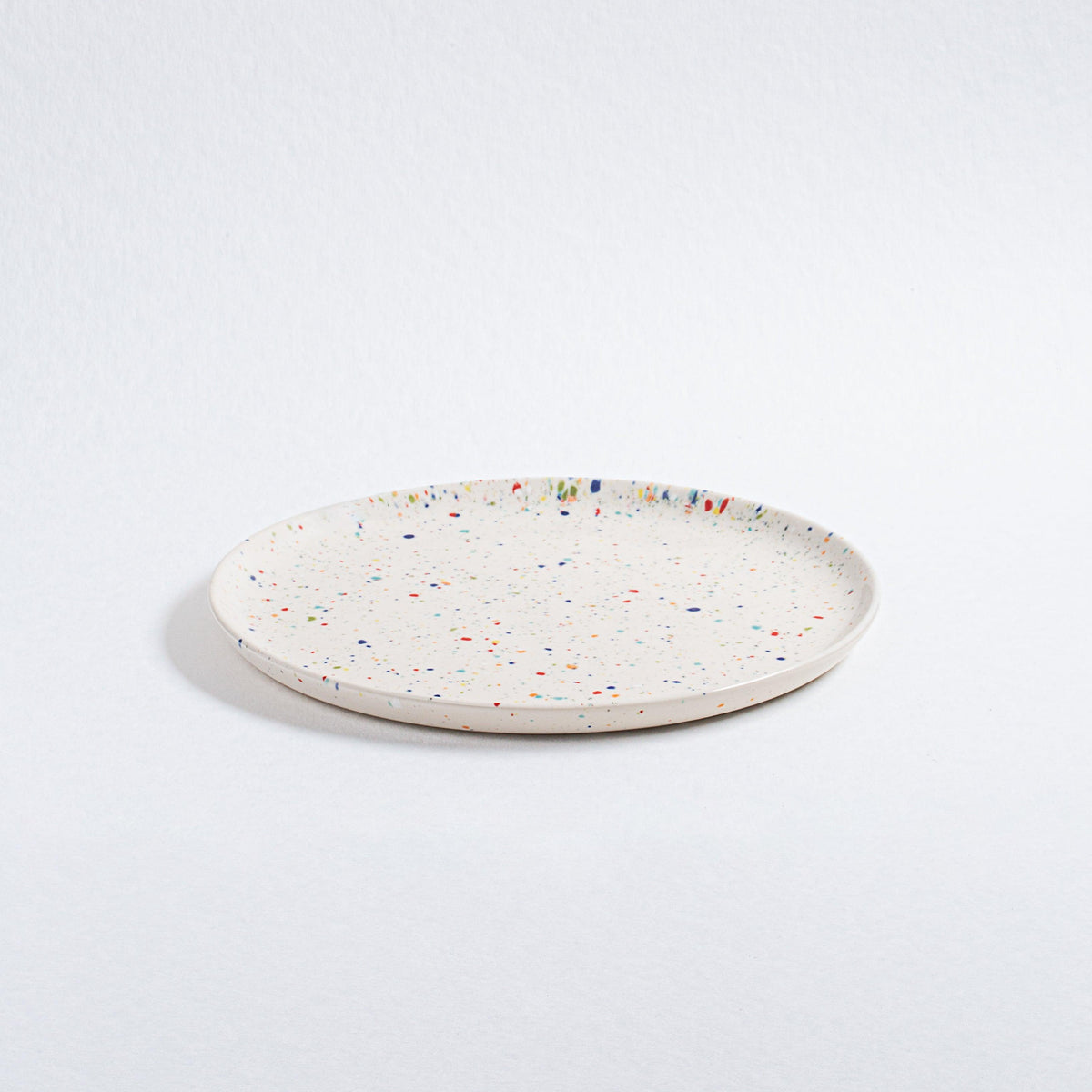 Set of 6 White Salad Plates 8.9" stoneware ceramic — Party Collection