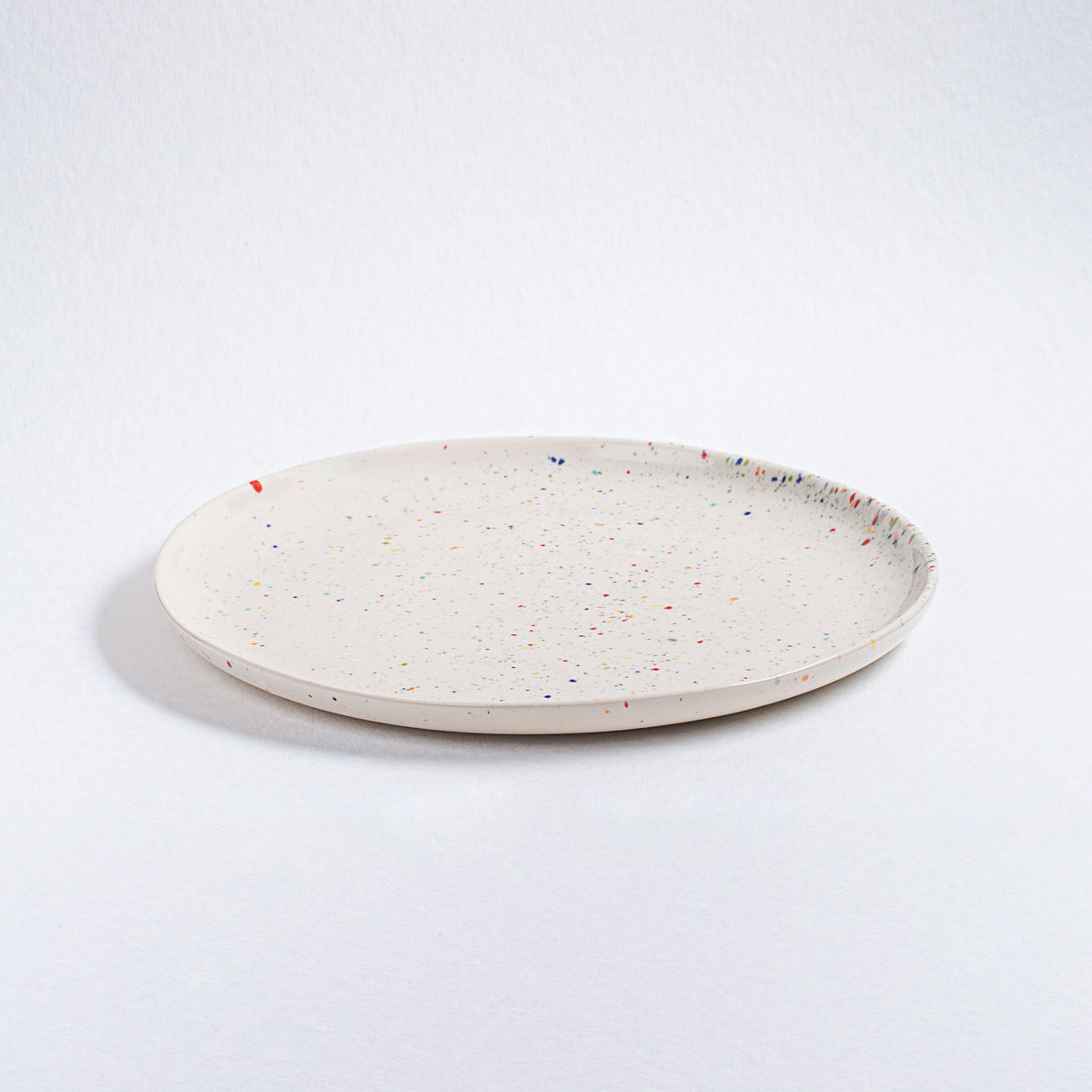 Set of 6 White Dinner Plates 11" stoneware ceramic — Party Collection