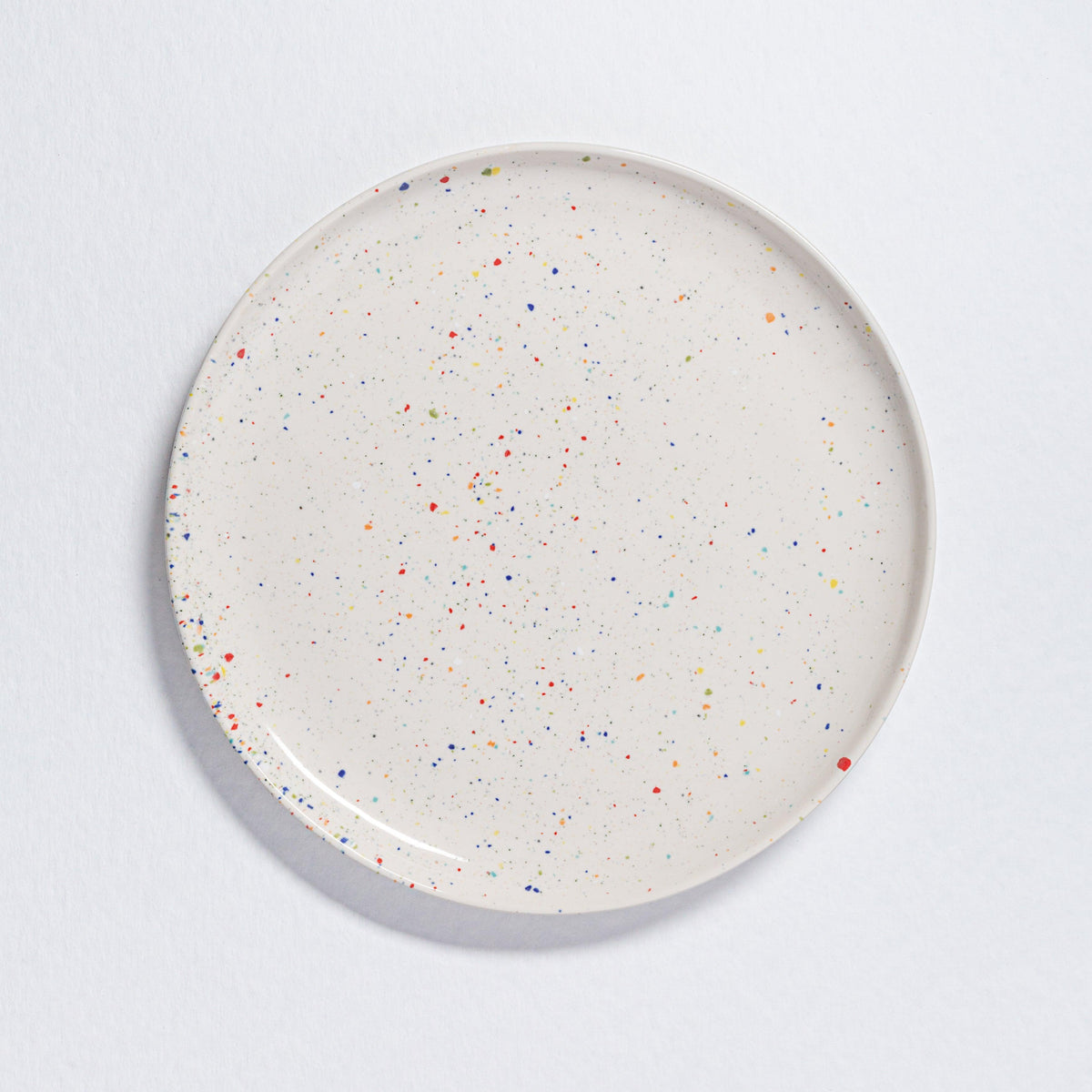 Set of 6 White Dinner Plates 11" stoneware ceramic — Party Collection