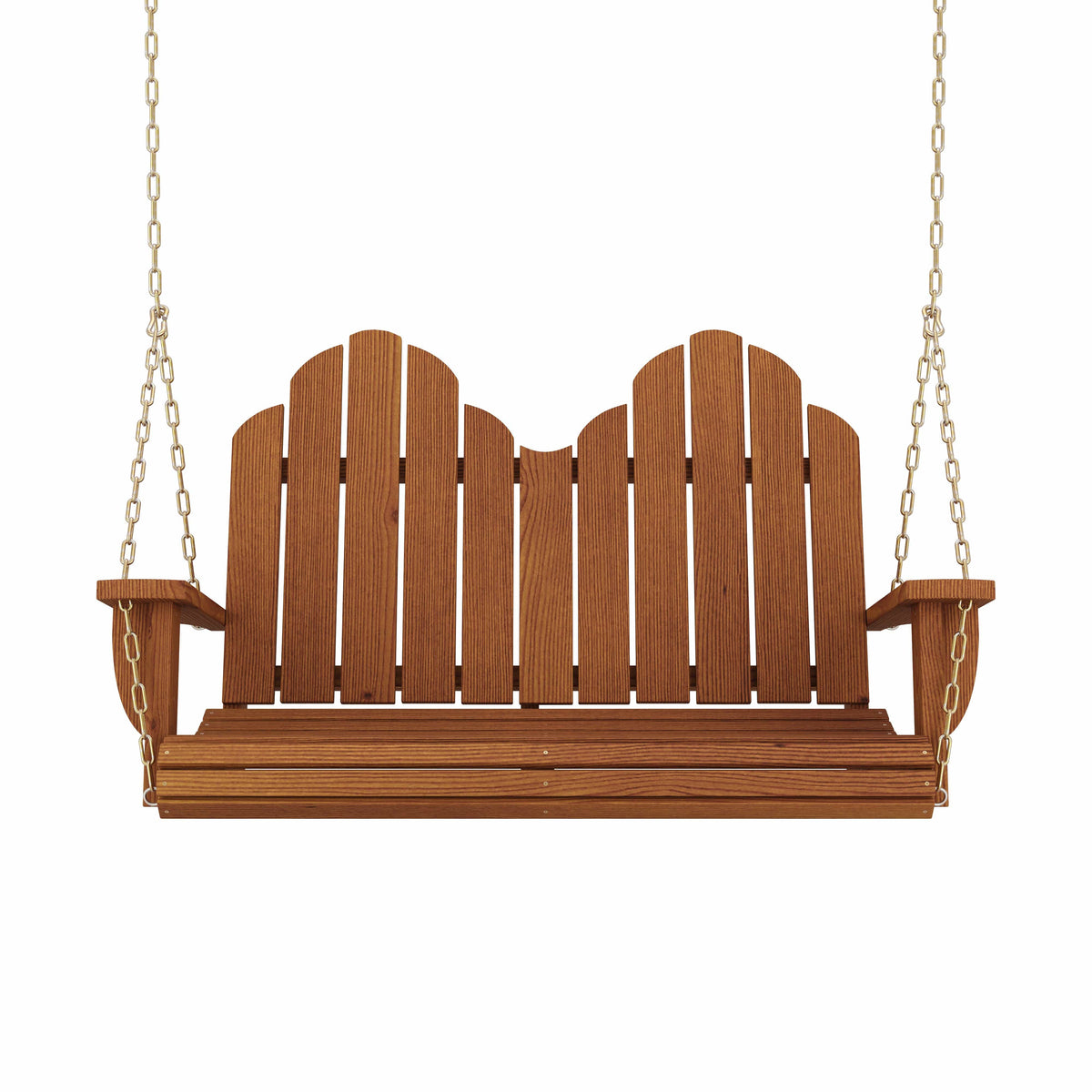 Amish Casual Adirondack Heavy Duty Porch Swing, Cedar Stain