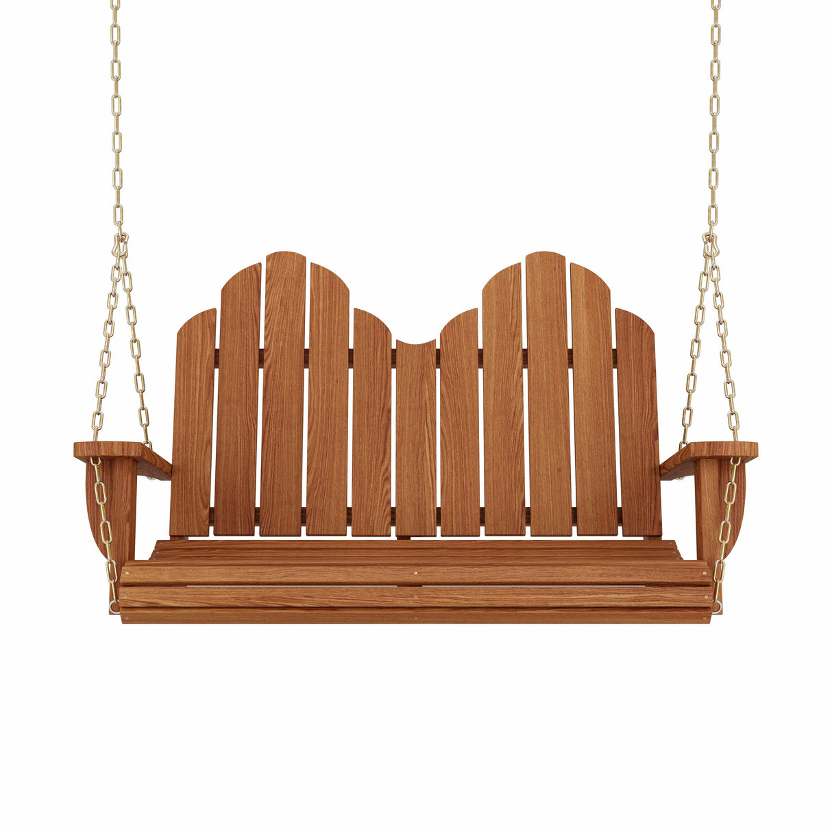 Amish Casual Adirondack Heavy Duty Porch Swing, Oak Stain