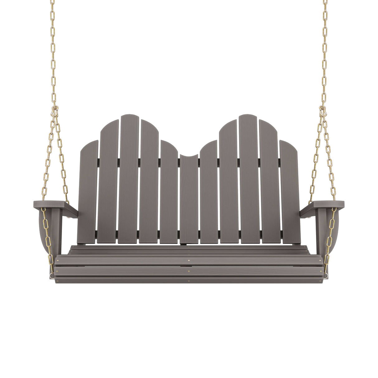 Amish Casual Adirondack Heavy Duty Porch Swing, Semi-Solid Grey
