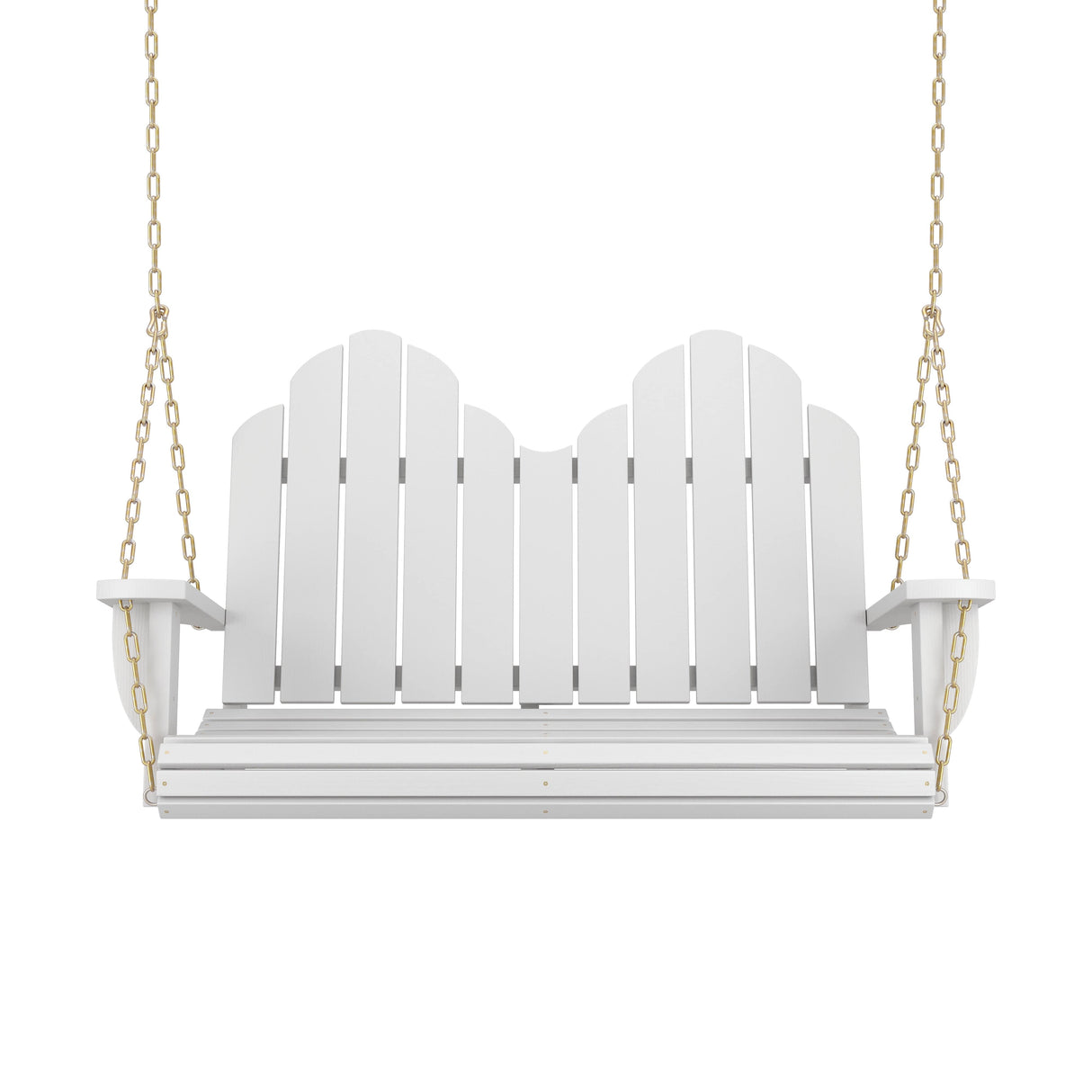 Amish Casual Adirondack Heavy Duty Porch Swing, Semi-Solid White