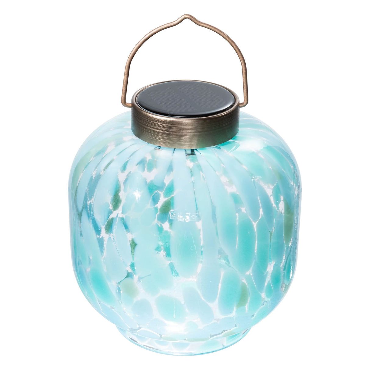 Cabin Solar Lantern Handblown Glass, 8"