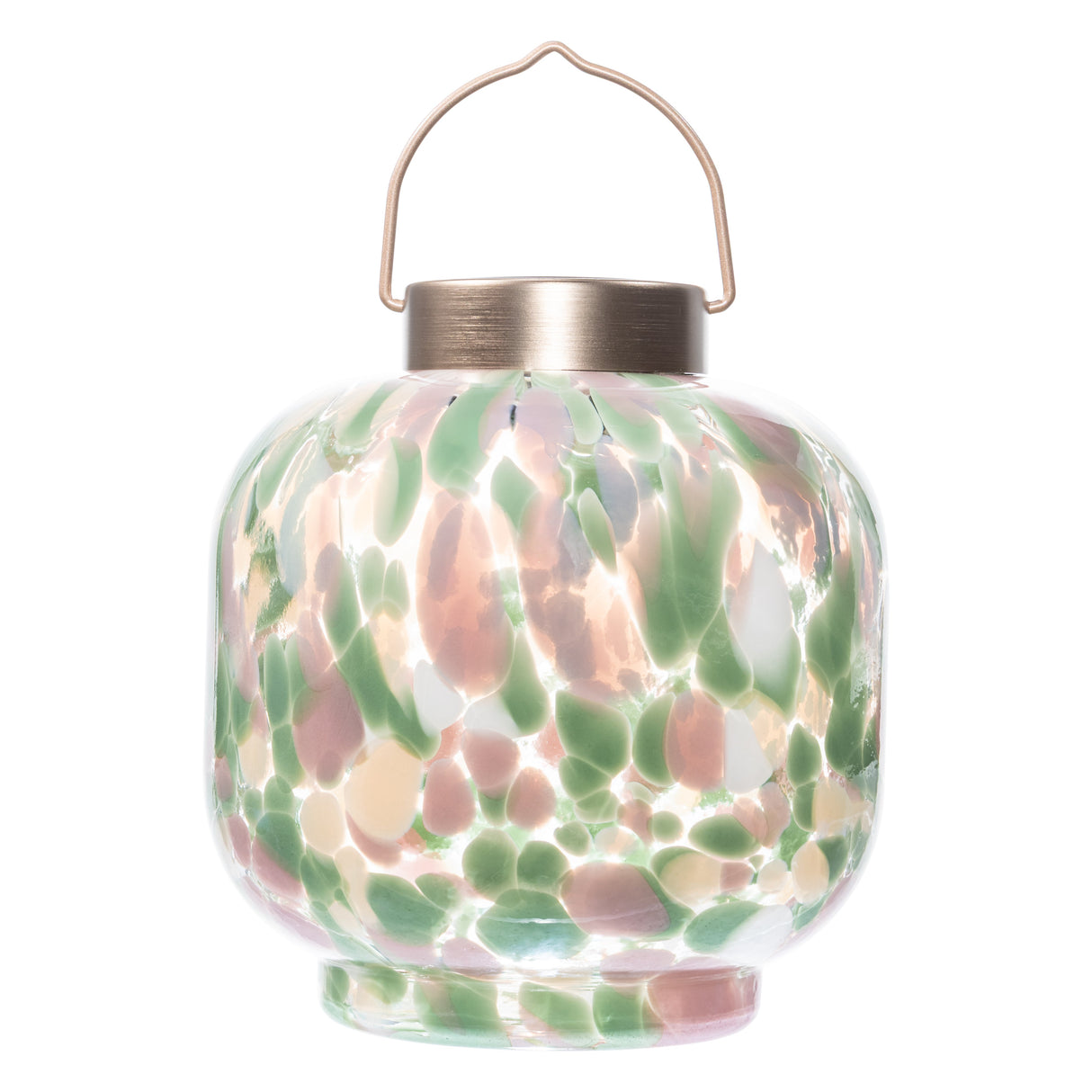 Cabin Solar Lantern Handblown Glass, 8"