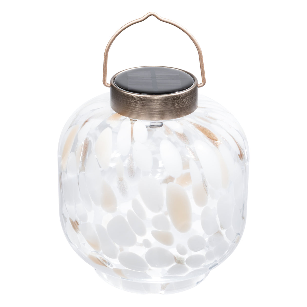 Cabin Solar Lantern Handblown Glass, 8"