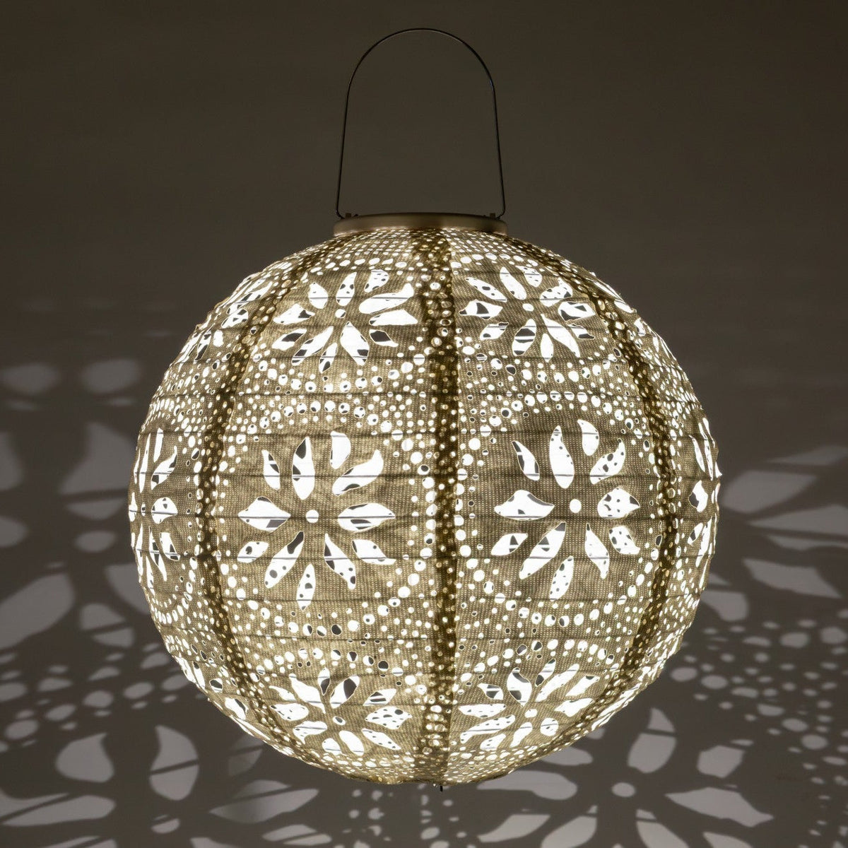 Stella Luxe Globe Boho Pearl 12" LED Lantern (Battery Powered)