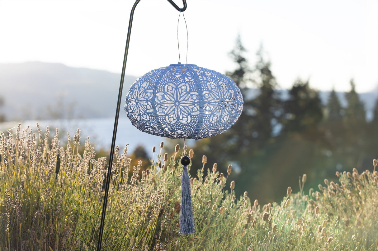 Soji Stella - Tassel Oval - 14" Solar Lantern