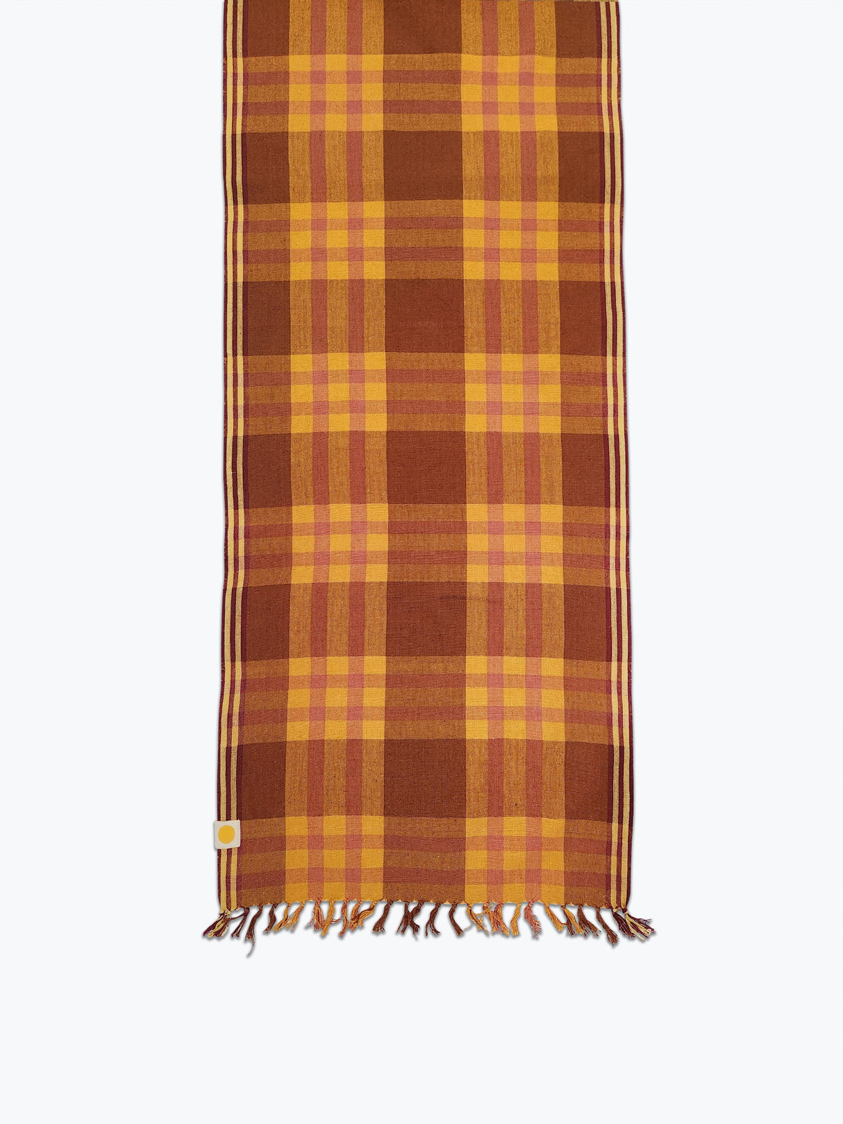 Charleston Plaid Table Runner - Amber
