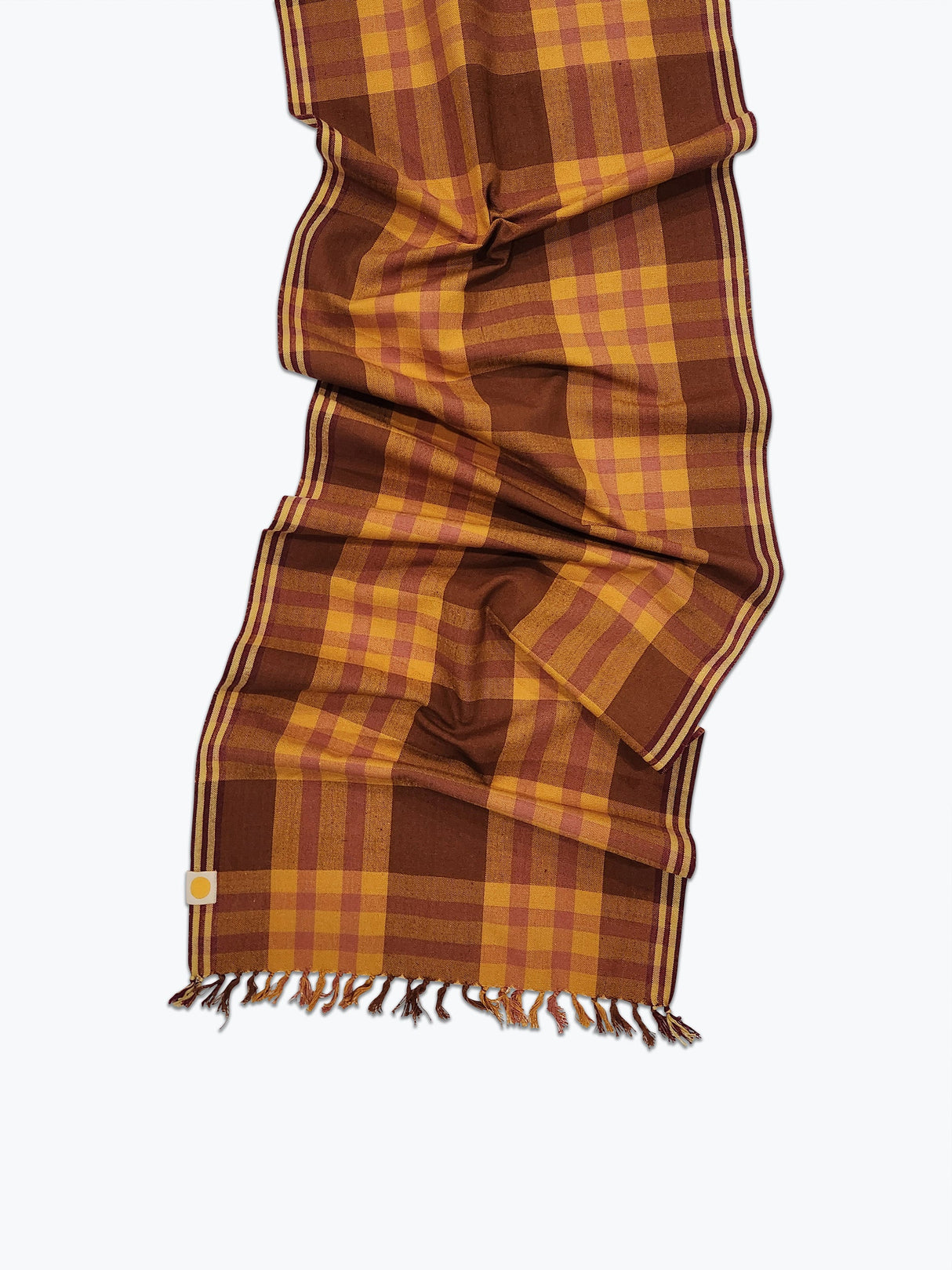 Charleston Plaid Table Runner - Amber