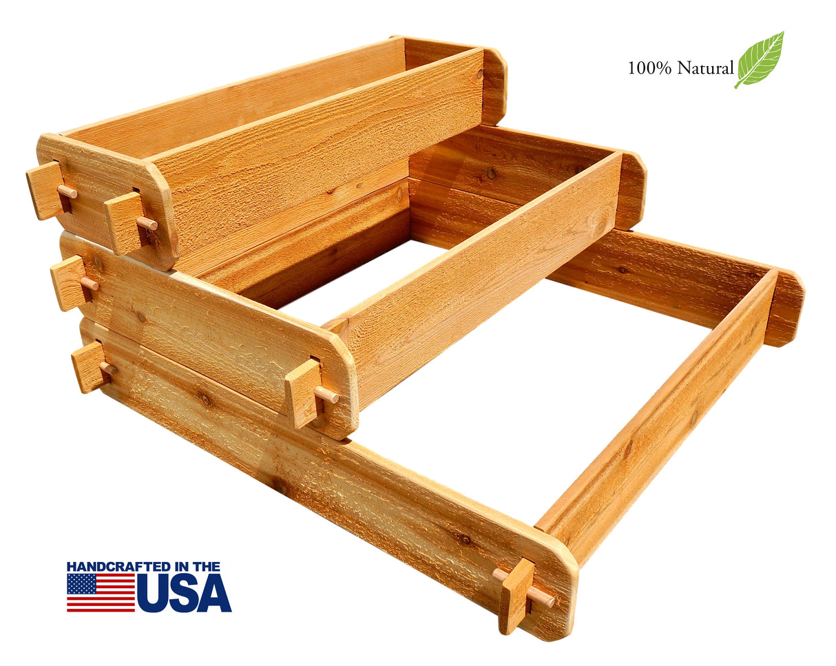 Cedar 3-Tiered Raised Garden Bed
