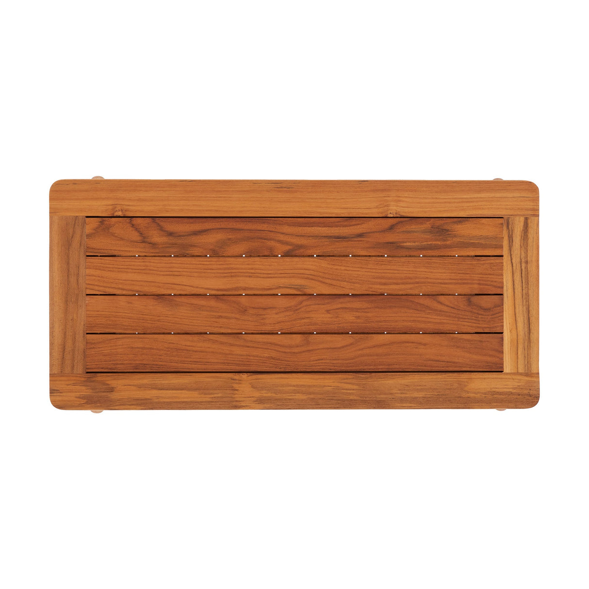 Oiled Teak Bath Bench with Shelf, 30"