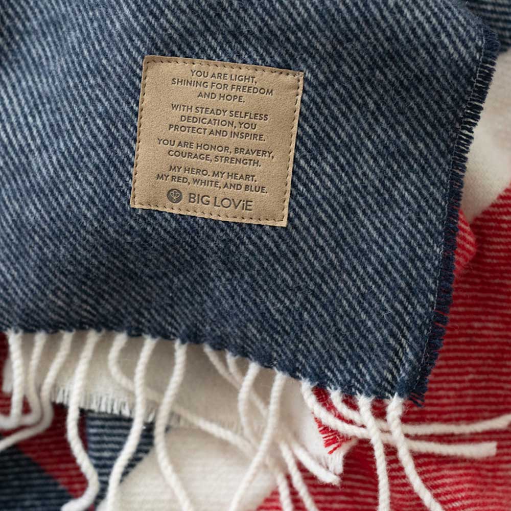 Peace Freedom Lambswool Blanket, 48” x 72”