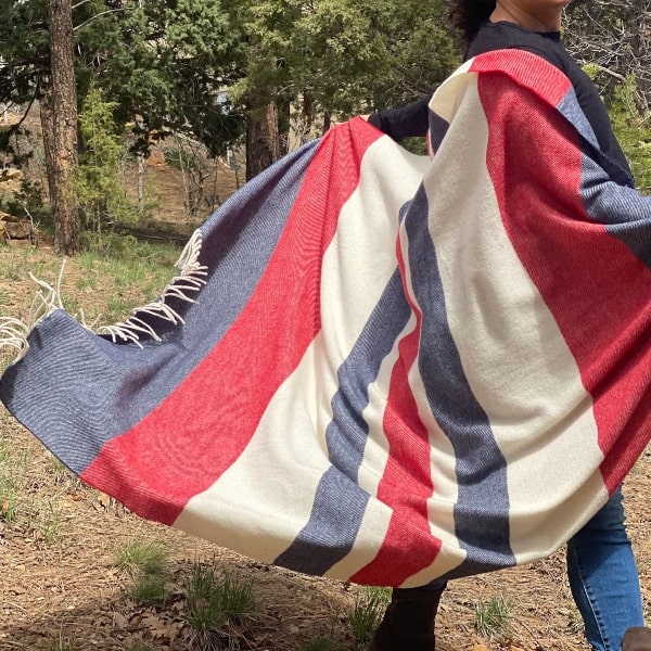 Peace Freedom Lambswool Blanket, 48” x 72”