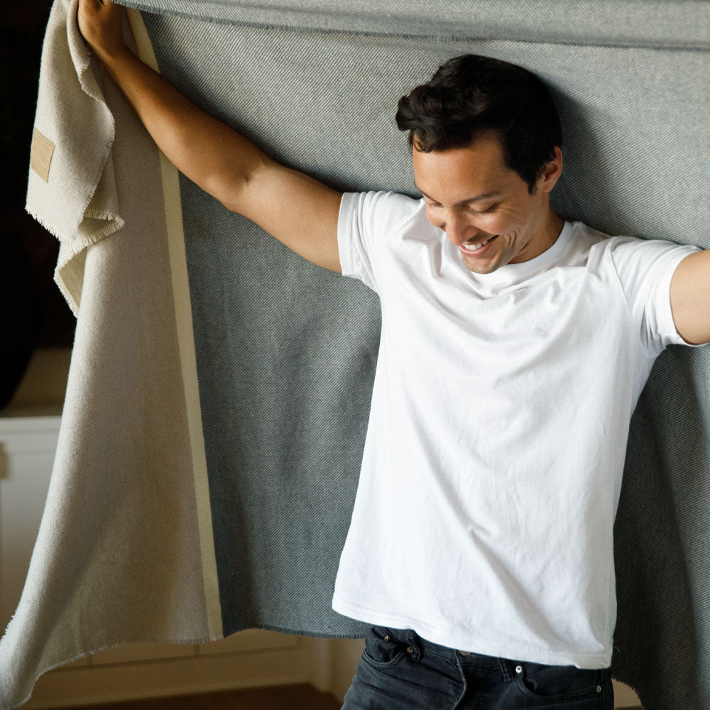 Peace Namaste Lambswool Blanket, 48” x 72”