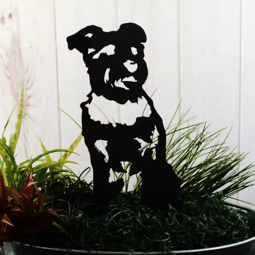Schnauzer Garden Stake