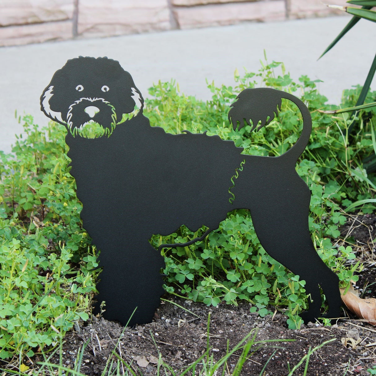 Portuguese Water Dog Garden Stake