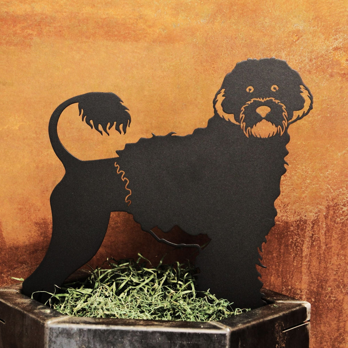 Portuguese Water Dog Garden Stake