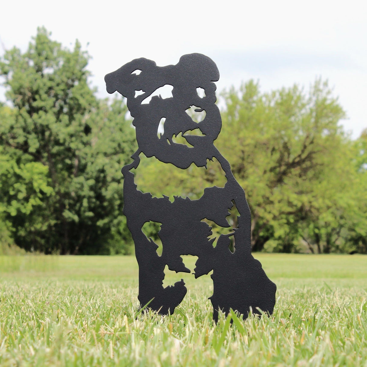 Schnauzer Garden Stake