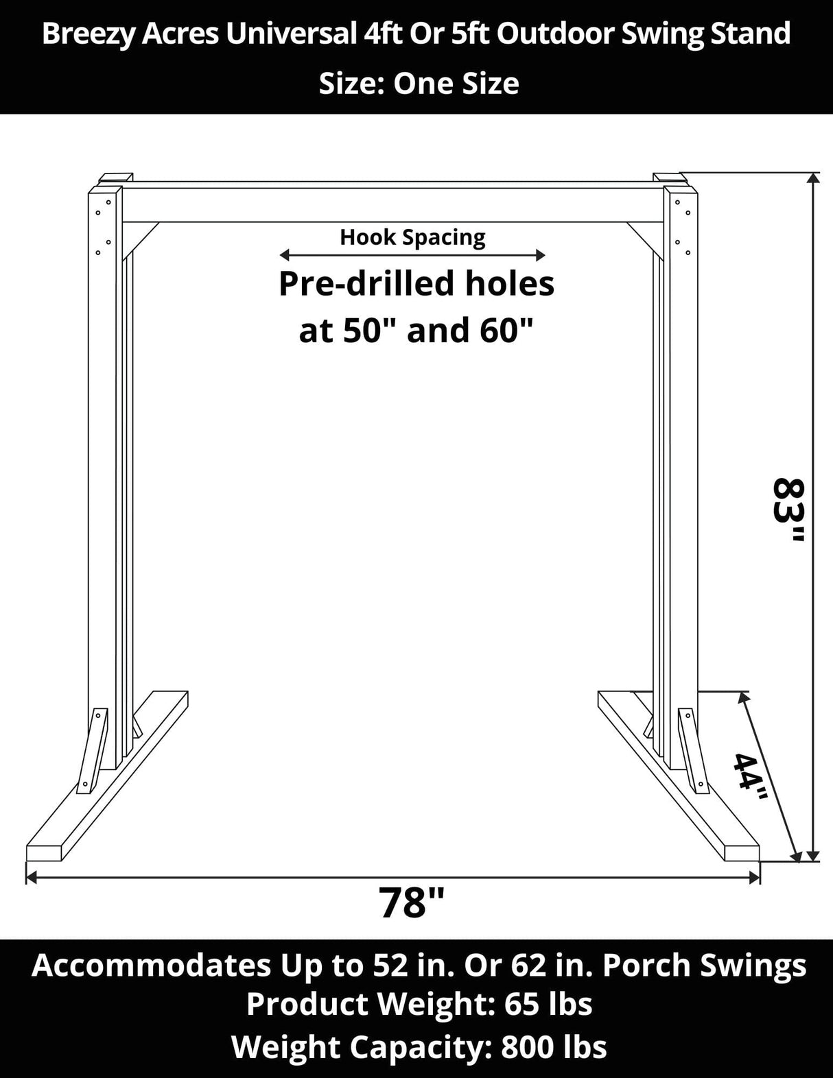 Amish Casual Modern Outdoor Swing Stand