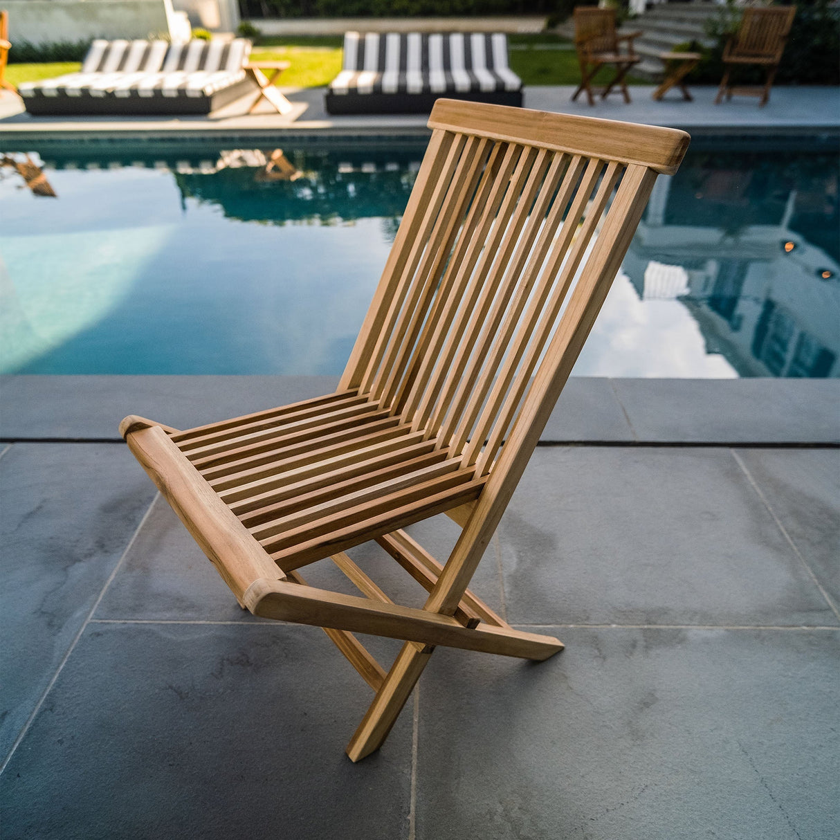 Telluride Teak Outdoor Patio Folding Chair