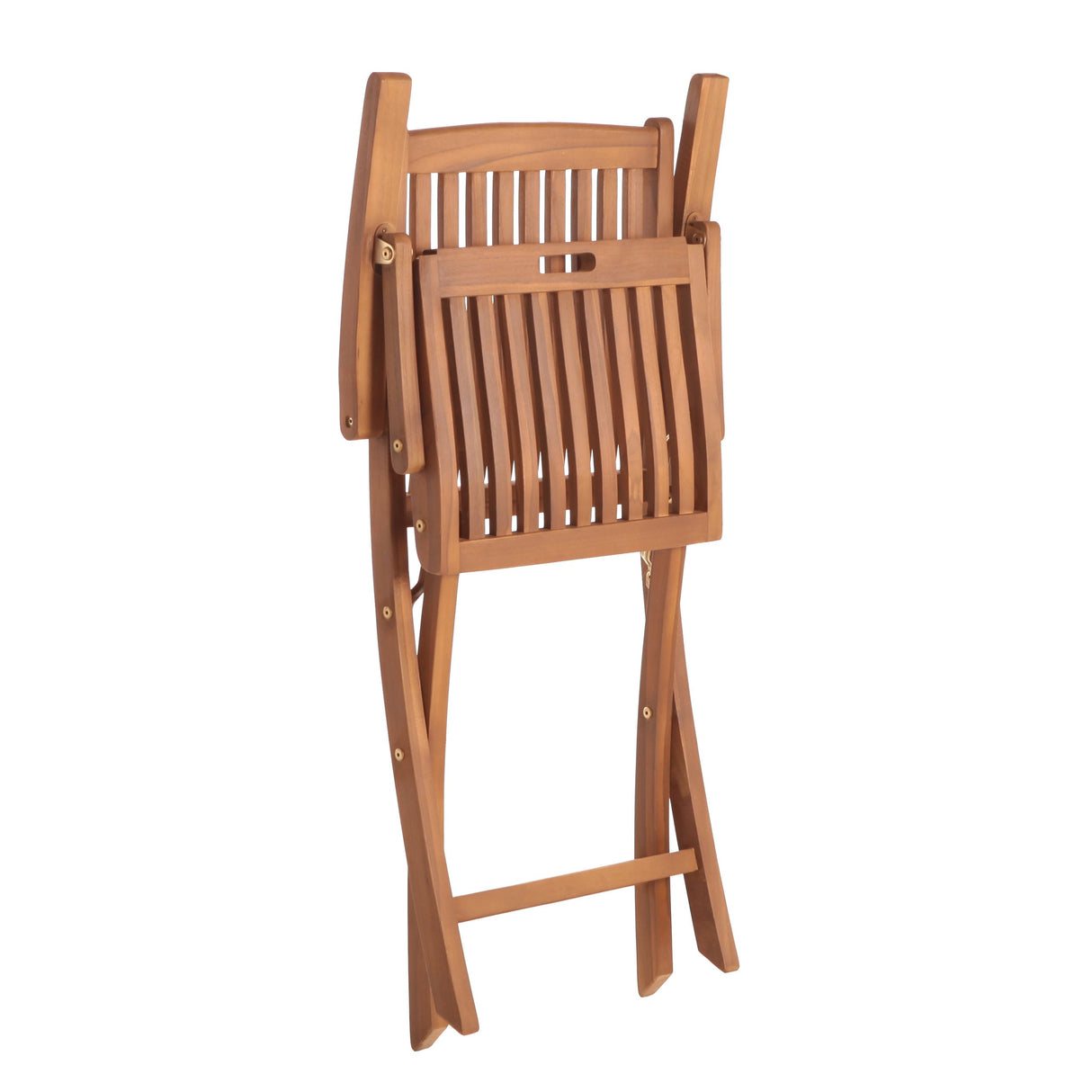 Telluride Oiled Teak Outdoor Patio Folding Chair with Arm Rests
