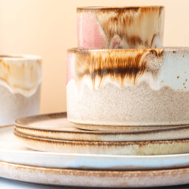 Bowl 5.1" stoneware ceramic — Melting Ice Cream Collection