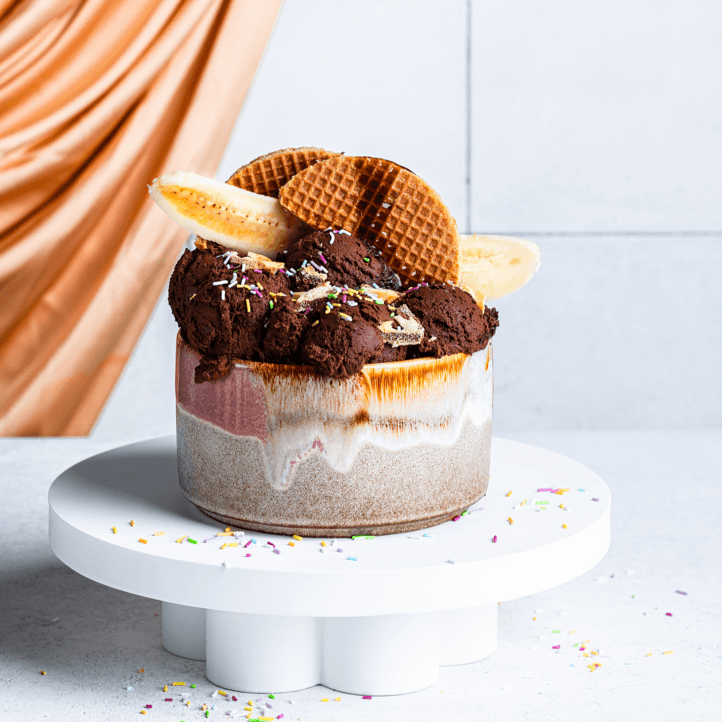 Bowl 5.1" stoneware ceramic — Melting Ice Cream Collection