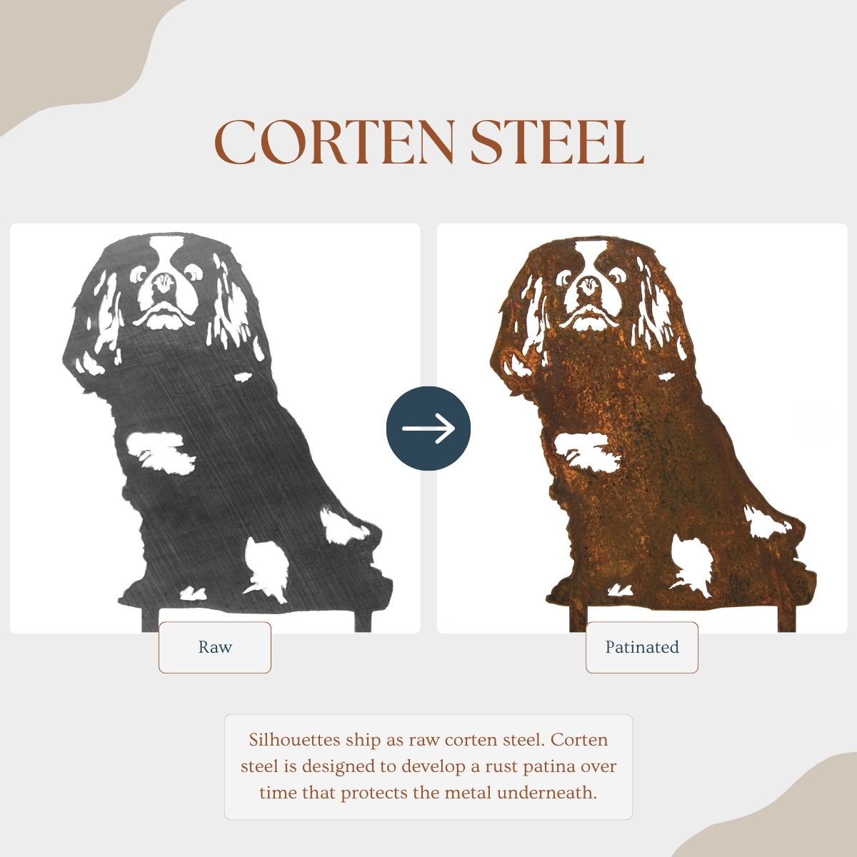 Cavalier King Charles Spaniel Garden Stake