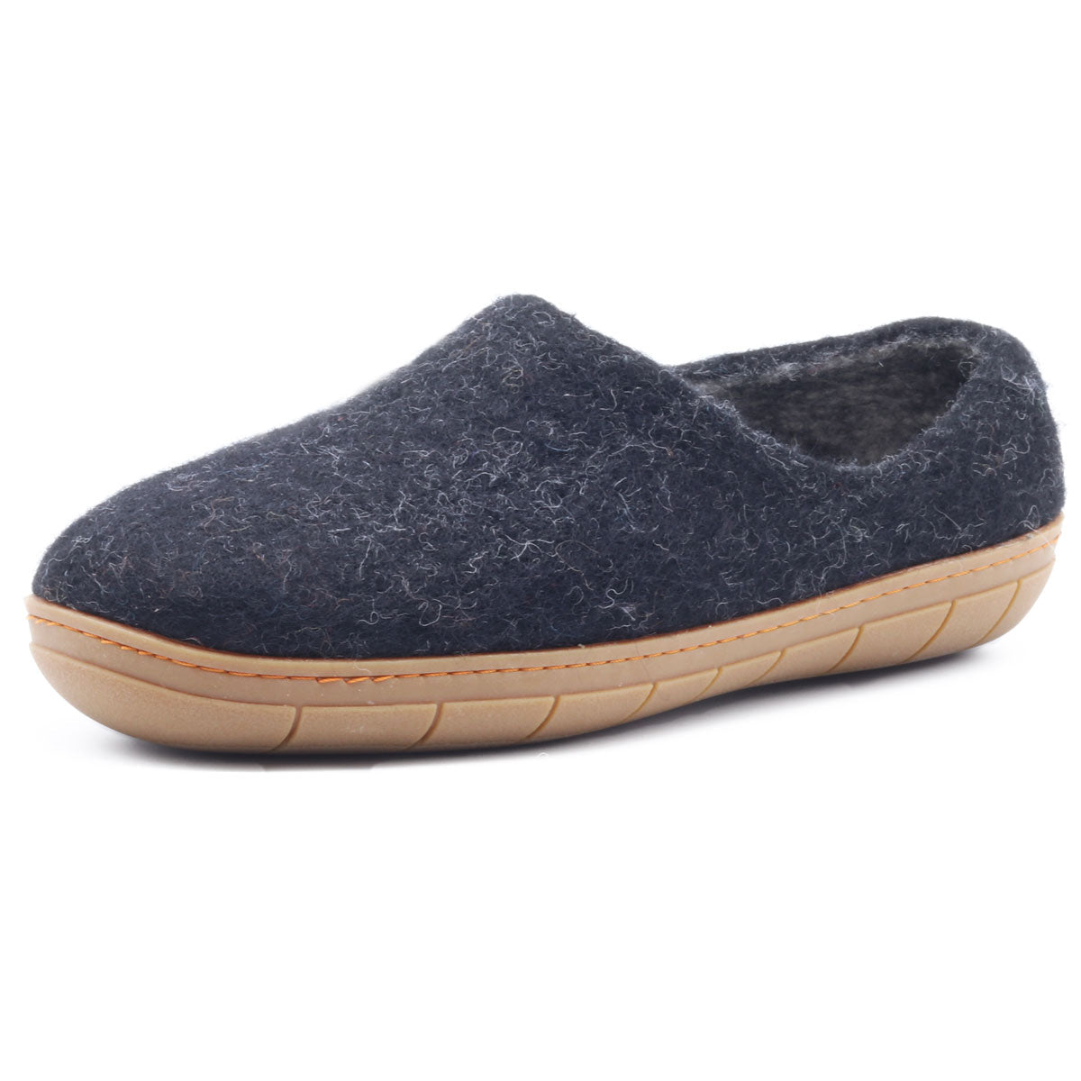Womens Victoria Wool House Shoe with Rubber Sole