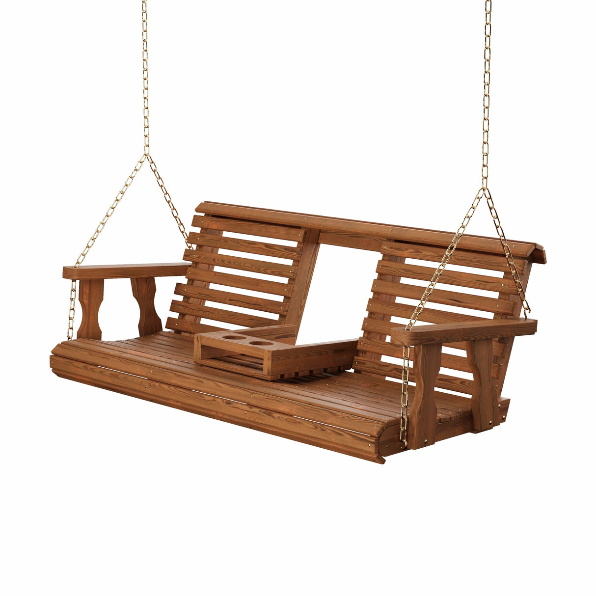 Porchgate Amish Heavy Duty Rollback Console Porch Swing