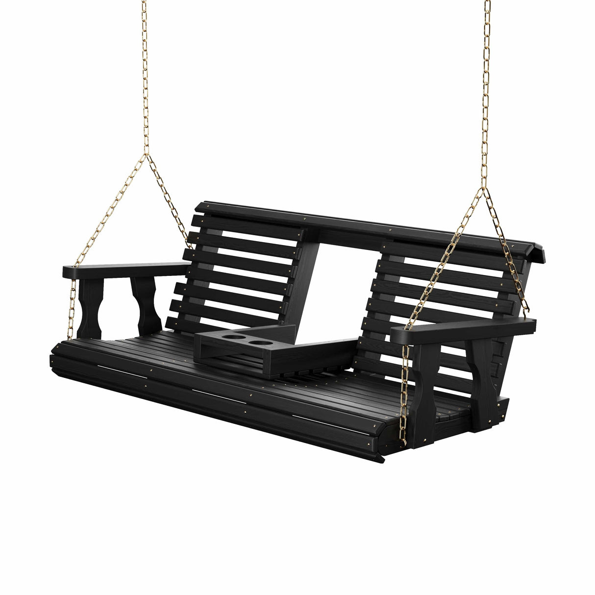 Porchgate Amish Heavy Duty Rollback Console Porch Swing