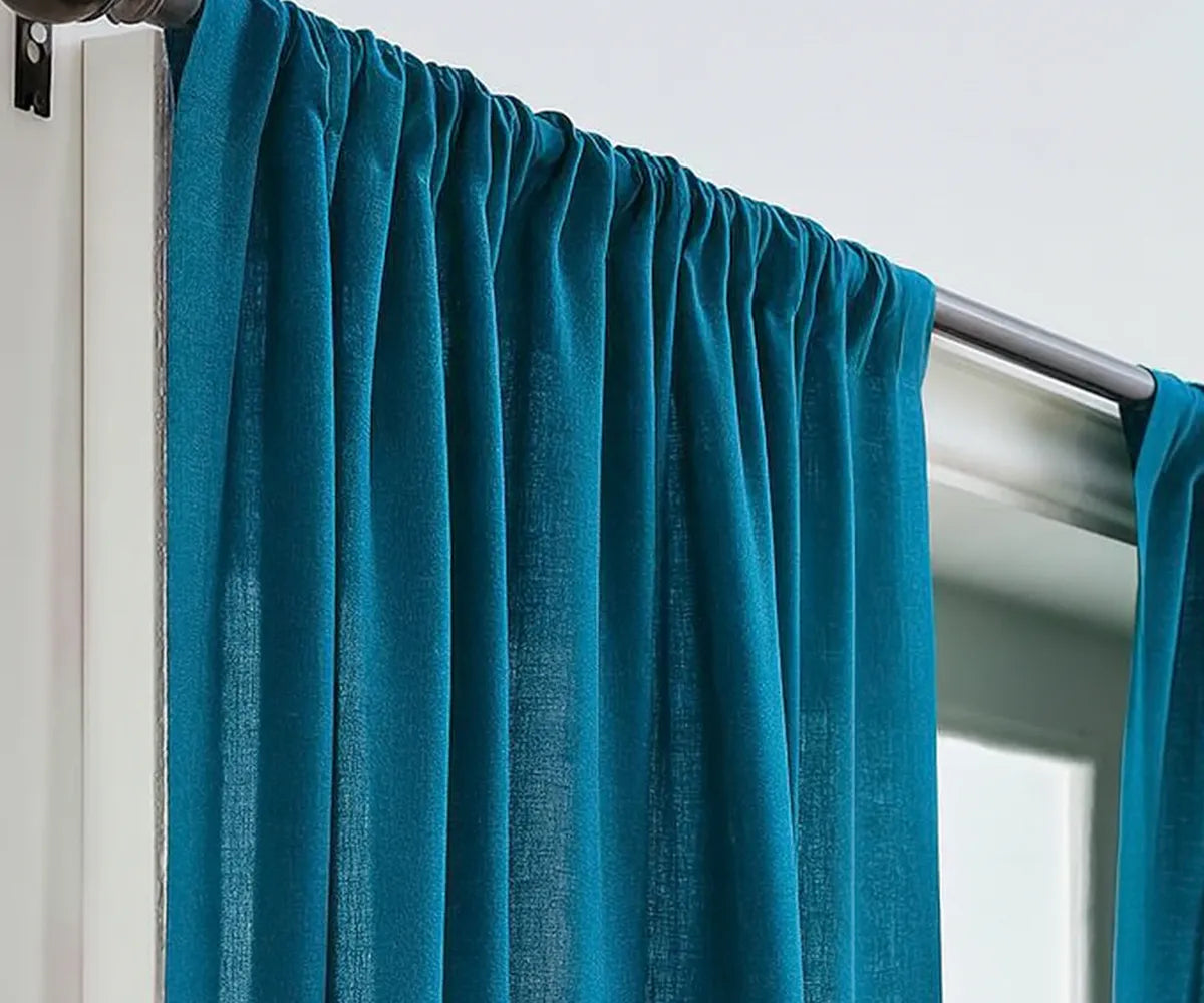 Teal Curtains