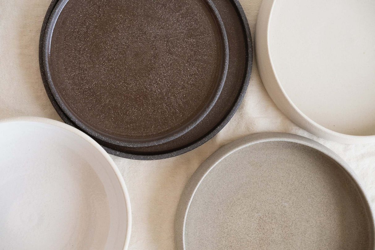 Handmade Stoneware Dinner Plates "Pumpernickel"