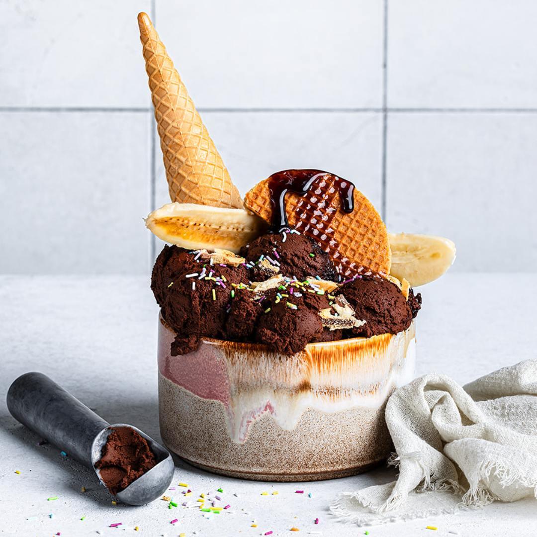 Bowl 5.1" stoneware ceramic — Melting Ice Cream Collection