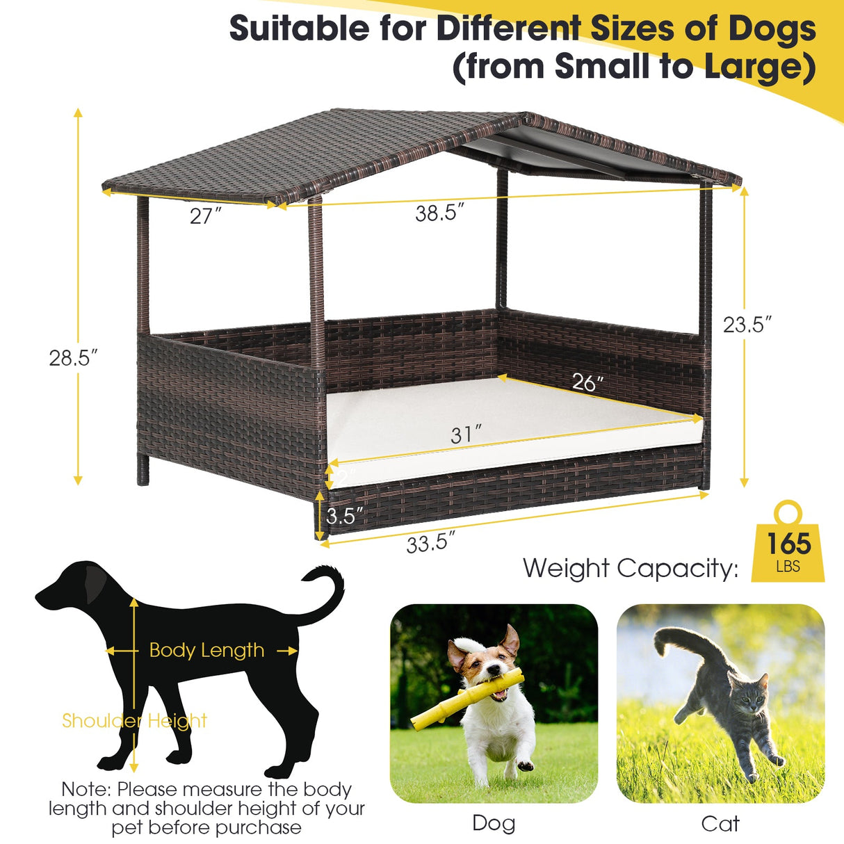 Outdoor Wicker Dog House