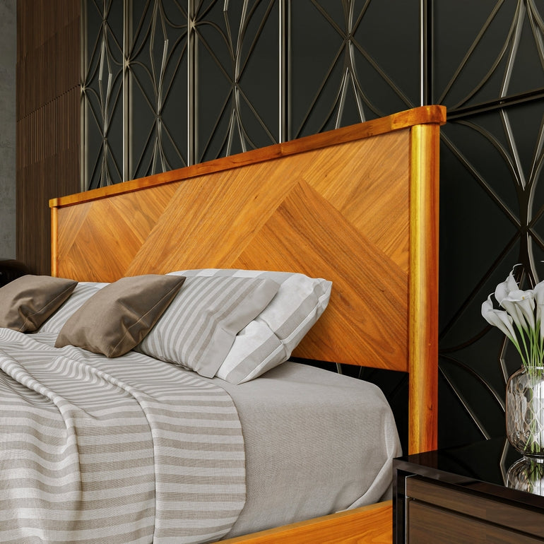 Rorns Panthera Platform Bed Frame With Headboard