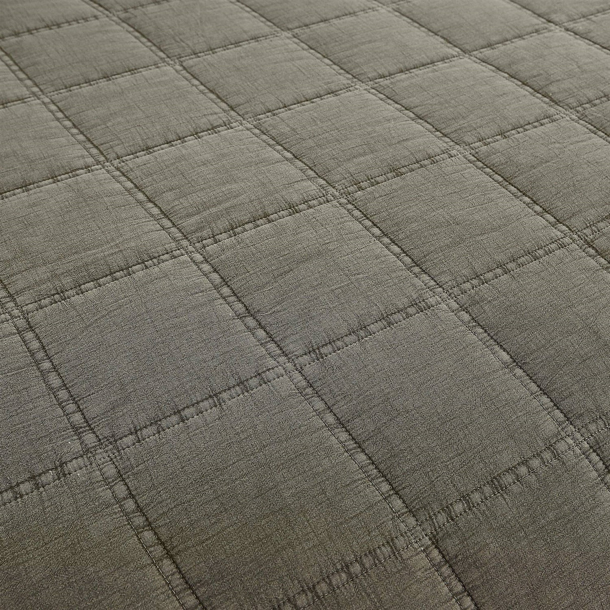 Full/Queen 3 Piece Cotton Faded Stone Washed Lightweight Quilt Set Green