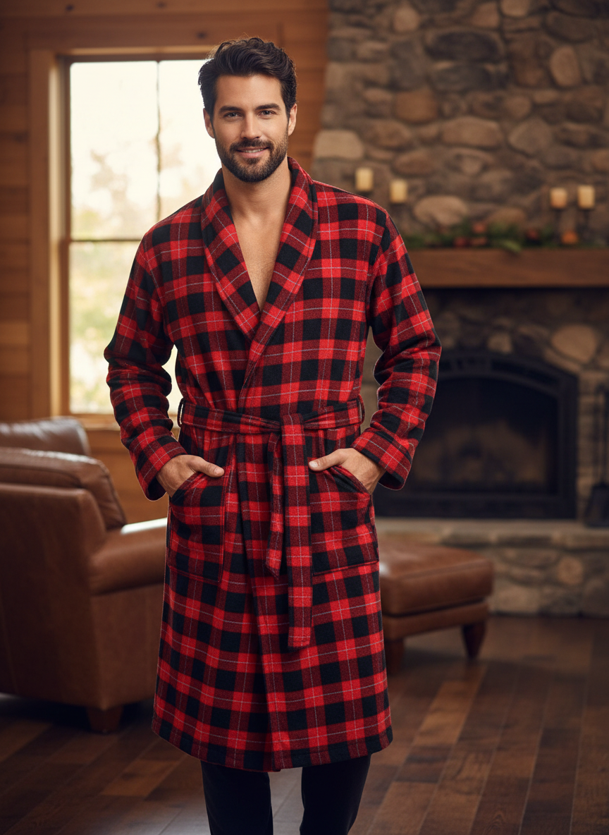 Flannel Men's Flannel Robe